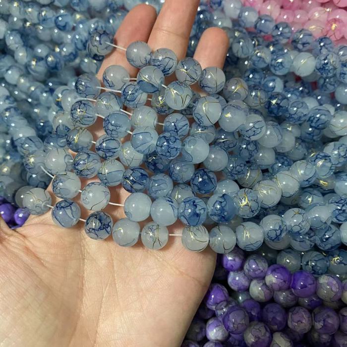 10mm mix styles glass bead-2(80pcs)