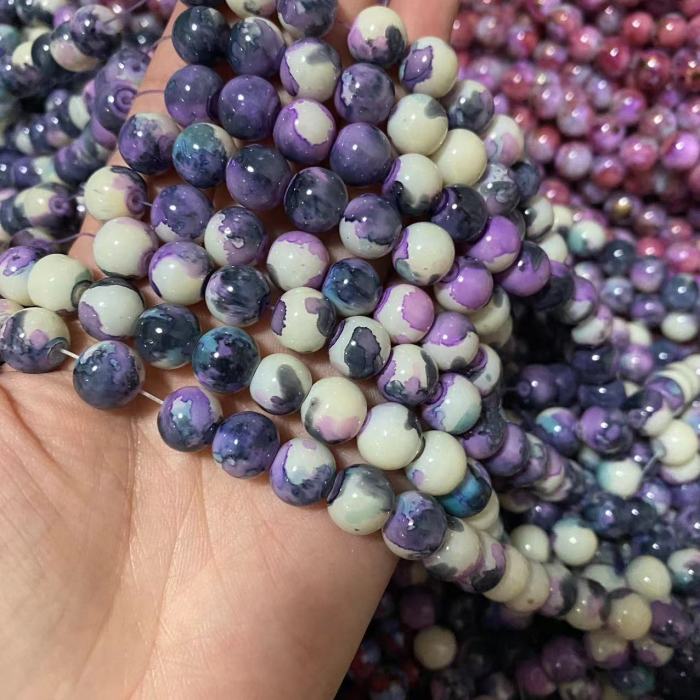 10mm mix styles glass bead-2(80pcs)