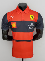 2022 Ferrari F1 Formula Red Short Sleeve Racing Suit (法拉利有领)