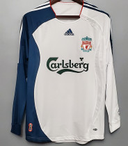 2006-2007 LIV Away White Long Sleeve Retro Soccer Jersey (长袖)