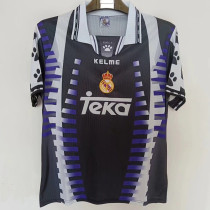 1997-1998 RMA Away Black Retro Soccer Jersey