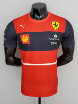 2022 Ferrari F1 Formula Red Short Sleeve Racing Suit (法拉利圆领)