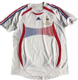 2006 France Away White Retro Soccer Jersey(带胸前小字)