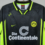 1996-1997 Dortmund Away Black Retro Soccer Jersey