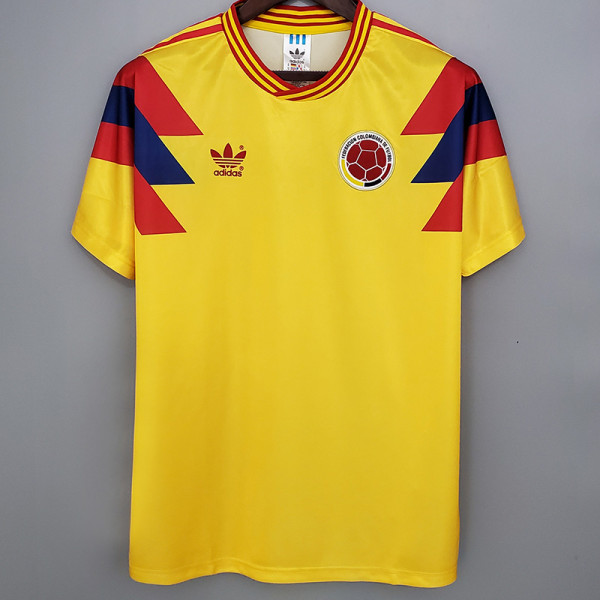 1990 Colombia Home Retro Soccer Jersey