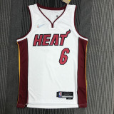 21-22 Heat JAMES #6 White 75th Anniversary Top Quality Hot Pressing NBA Jersey