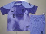 22-23 LIV Purple GoalKeeper kids Soccer Jersey
