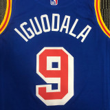 WARRIORS IGUODALA #9 Blue 75th Anniversary Retro NBA Jersey