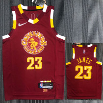 21-22 Cleveland Cavaliers JAMES #23 Red City Edition Top Quality Hot Pressing NBA Jersey