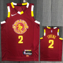 21-22 Cleveland Cavaliers IRVING #2 Red City Edition Top Quality Hot Pressing NBA Jersey