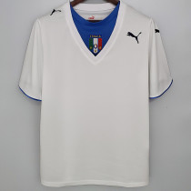 2006 Italy Away White Retro Soccer Jersey