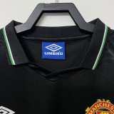 1998-1999 Man Utd Away Black Retro Soccer Jersey