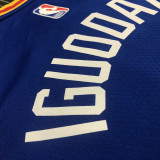 WARRIORS IGUODALA #9 Blue 75th Anniversary Retro NBA Jersey