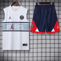 22-23 PSG White big characters Tank top and shorts suit