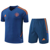 22-23 Man Utd Blue Training Short Suit