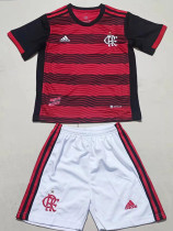 22-23 Flamengo Home Kids Soccer Jersey