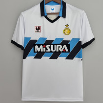 1990-1991 INT Away White Retro Soccer Jersey
