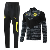 22-23 Dortmund Black Jacket Tracksuit #lh