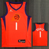21-22 Suns BOOKER #1 Orange 75th Anniversary Trapeze Edition Top Quality Hot Pressing NBA Jersey