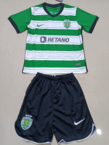 22-23 Sporting Lisbon Home Kids Soccer Jersey