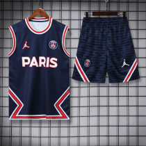 22-23 PSG Royal blue Tank top and shorts suit