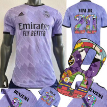 Gallery Font Print 22-23 RMA Away Player Version Soccer Jersey(球员版)