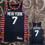 KNICKS ANTHONY #7 Black Top Quality Hot Pressing NBA Jersey