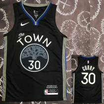 2020 Warriors CURRY #30 Black Grey Top Quality Hot Pressing NBA Jersey