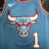 BULLS ROSE #1 Blue Top Quality Hot Pressing NBA Jersey