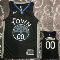 2020 Warriors KUMINGA #00 Black Grey Top Quality Hot Pressing NBA Jersey