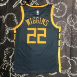 2018 WARRIORS WIGGINS #22 Black Gray Top Quality Hot Pressing NBA Jersey