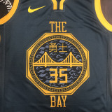 2018 WARRIORS DURANT #35 Black GrayTop Quality Hot Pressing NBA Jersey