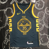 2018 WARRIORS DURANT #35 Black GrayTop Quality Hot Pressing NBA Jersey