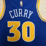 22-23 WARRIORS CURRY #30 Blue Top Quality Hot Pressing NBA Jersey (Retro Logo)