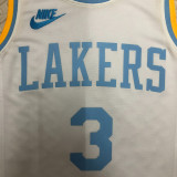 22-23 LAKERS DAVIS #3 White Top Quality Hot Pressing NBA Jersey (Retro Logo)