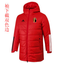 2022 Belgium Red Hooded Cotton Coat 棉衣