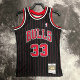 1996 BULLS PIPPEN #33 Black Retro Top Quality Hot Pressing NBA Jersey