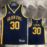 22-23 WARRIORS CURRY #30 Royal blue Top Quality Hot Pressing NBA Jersey (Trapeze Edition)