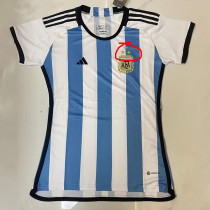 22-23 Argentina Home 3 Stars Women Soccer Jersey (女)(三星)