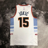 22-23 Nuggets JOKIC #15 White City Edition Top Quality Hot Pressing NBA Jersey