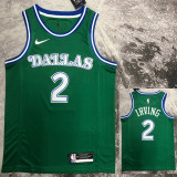 Dallas Mavericks IRVING #2 Green Retro Top Quality Hot Pressing NBA Jersey