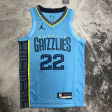 22-23 GRIZZLIES BANE #22 Blue Top Quality Hot Pressing NBA Jersey (Trapeze Edition)