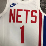 NETS BRIDGES #1 White Retro Top Quality Hot Pressing NBA Jersey