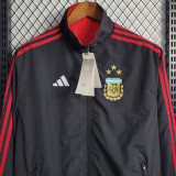 22-23 Argentina Black Red Double Sided Windbreaker 三星(双面风衣)