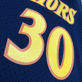 2010 WARRIORS CURRY #30 Navy blue Retro Top Quality Hot Pressing NBA Jersey