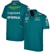 2023 Aston Martin Blue Green Polo Racing Suit (有领)