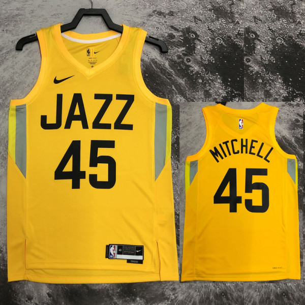 22-23 JAZZ MITCHELL #45 Yellow Top Quality Hot Pressing NBA Jersey