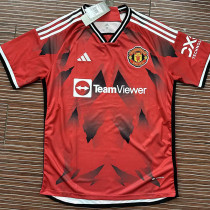 2023 Man Utd Special Edition Red Black Fans Training Shirts (黑斑)