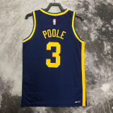 22-23 WARRIORS POOLE #3 Dark blue Top Quality Hot Pressing NBA Jersey (Trapeze Edition)