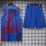 22-23 PSG Blue Red Tank top and shorts suit